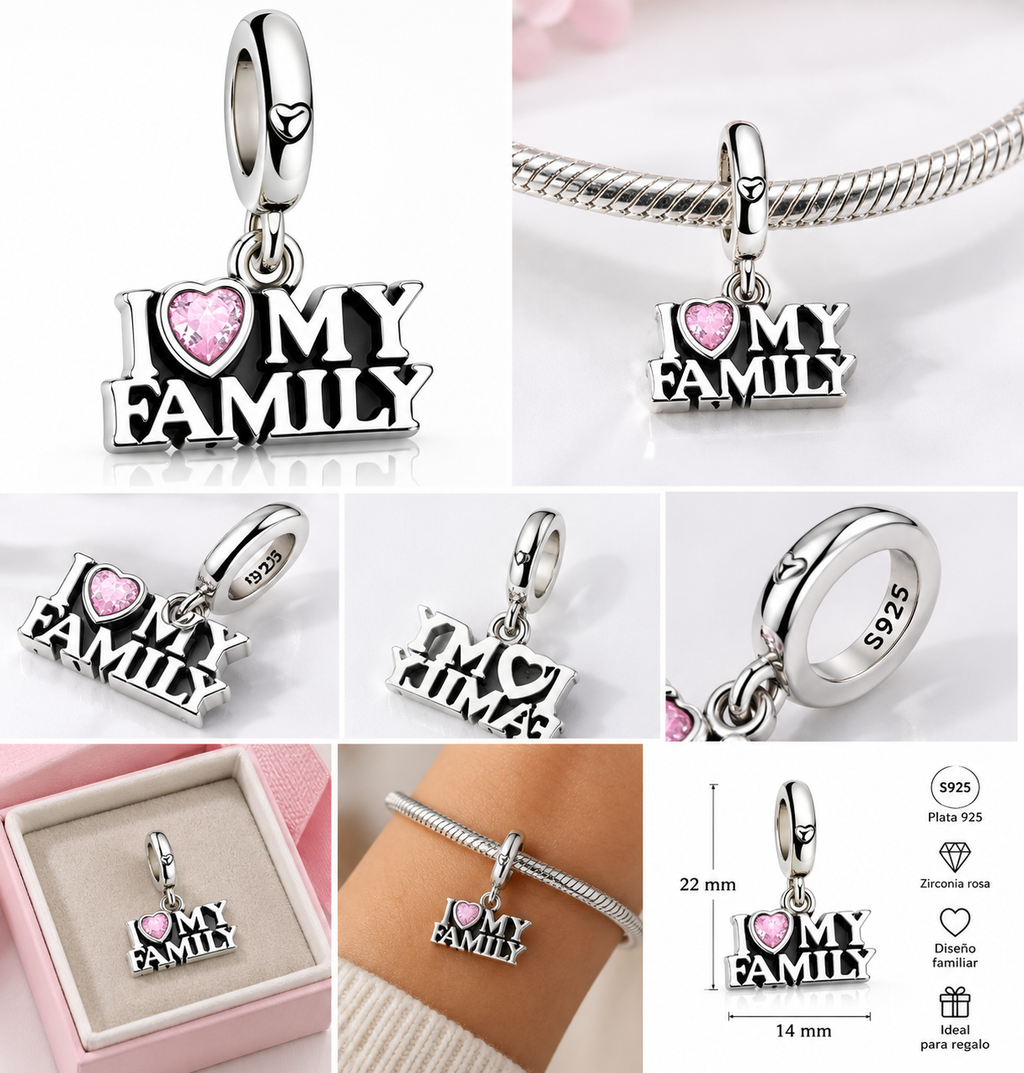 Charm plata FAMILIA