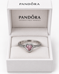 Anillo Corazón Rosa en Plata de Ley S925 – Brillo Elegante