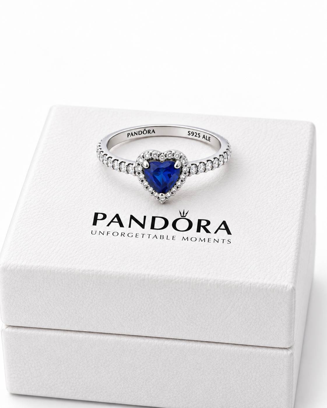 Anillo Corazón Azul en Plata S925 – Brillo Elegante