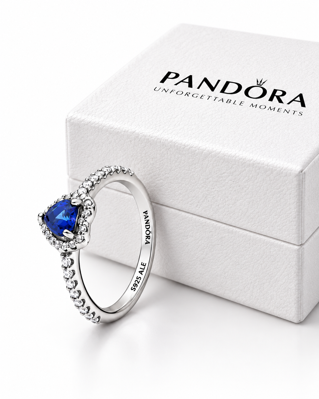 Anillo Corazón Azul en Plata S925 – Brillo Elegante
