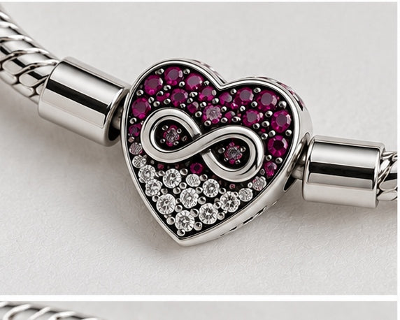 Pulsera Corazón Infinito Rosa – Amor para Siempre ✨